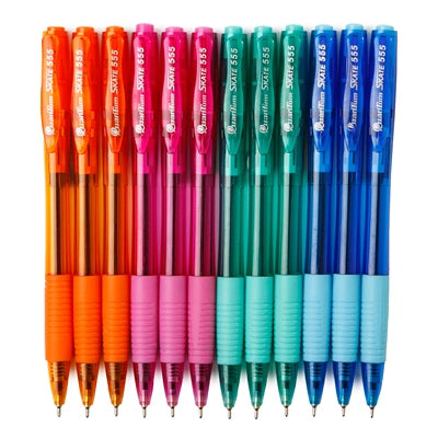 QUANTUM ปากกาลูกลื่น  สีน้ำเงิน ขนาด 0.5 มม. (12ด้าม)