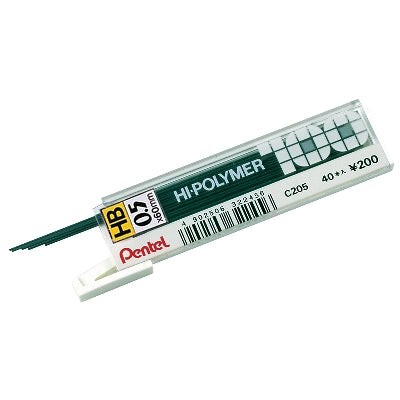 PENTEL ไส้ดินสอ HB สีดำ ขนาด 0.5 มม.